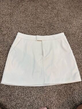 a new day White Faux Leather Mini Skirt